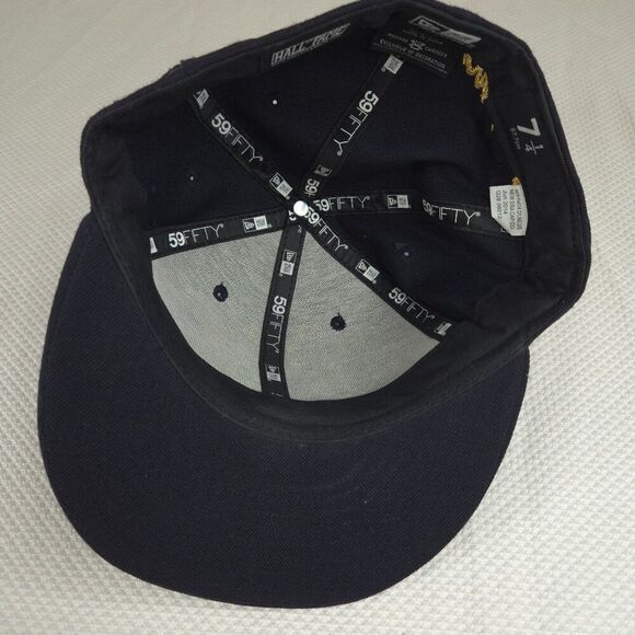 Hall Of Fame Mike Piazza Cooperstown Cap Hat Black Gold Embroidery - Picture 7 of 8